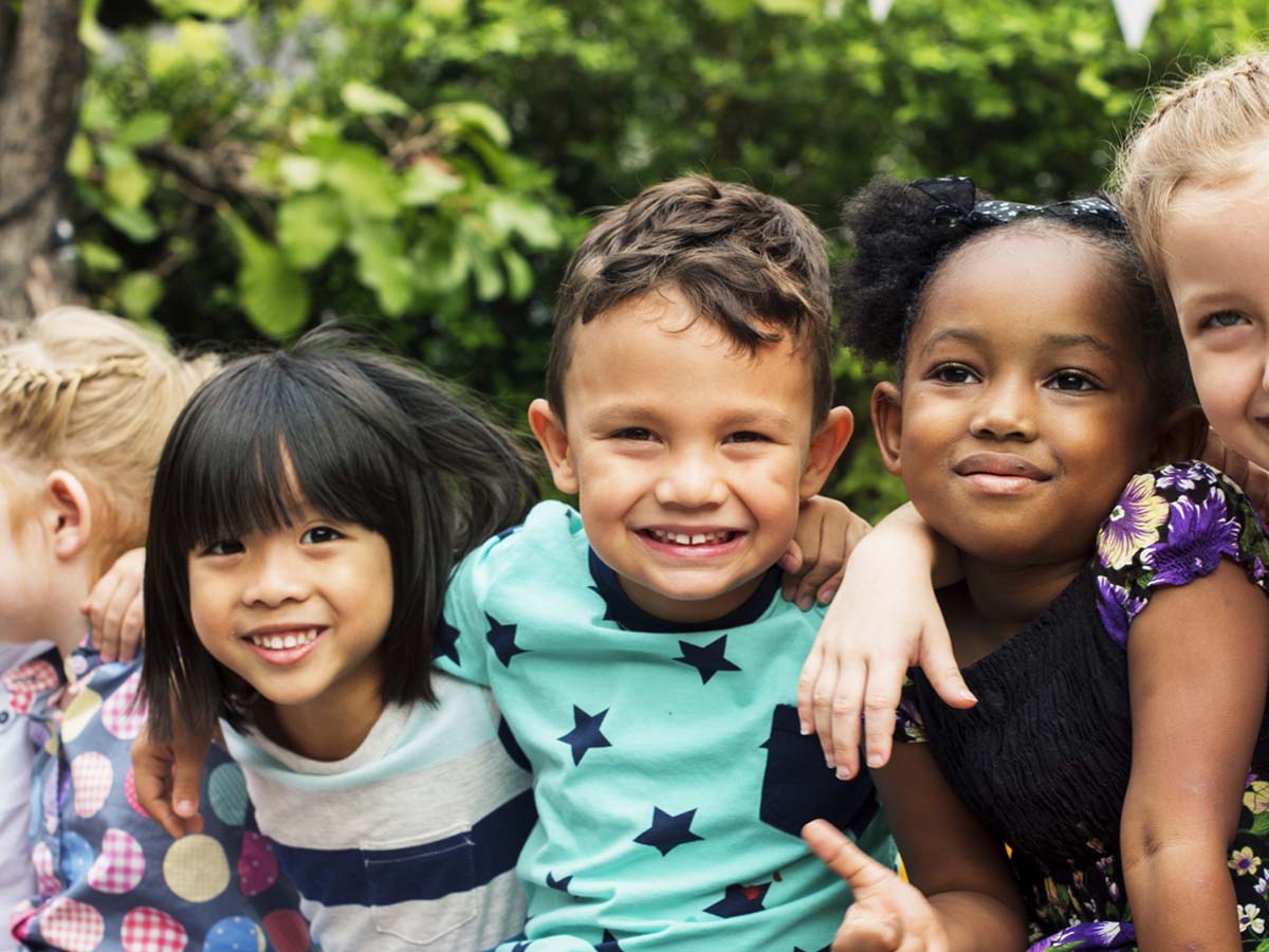children of different ages having fun together