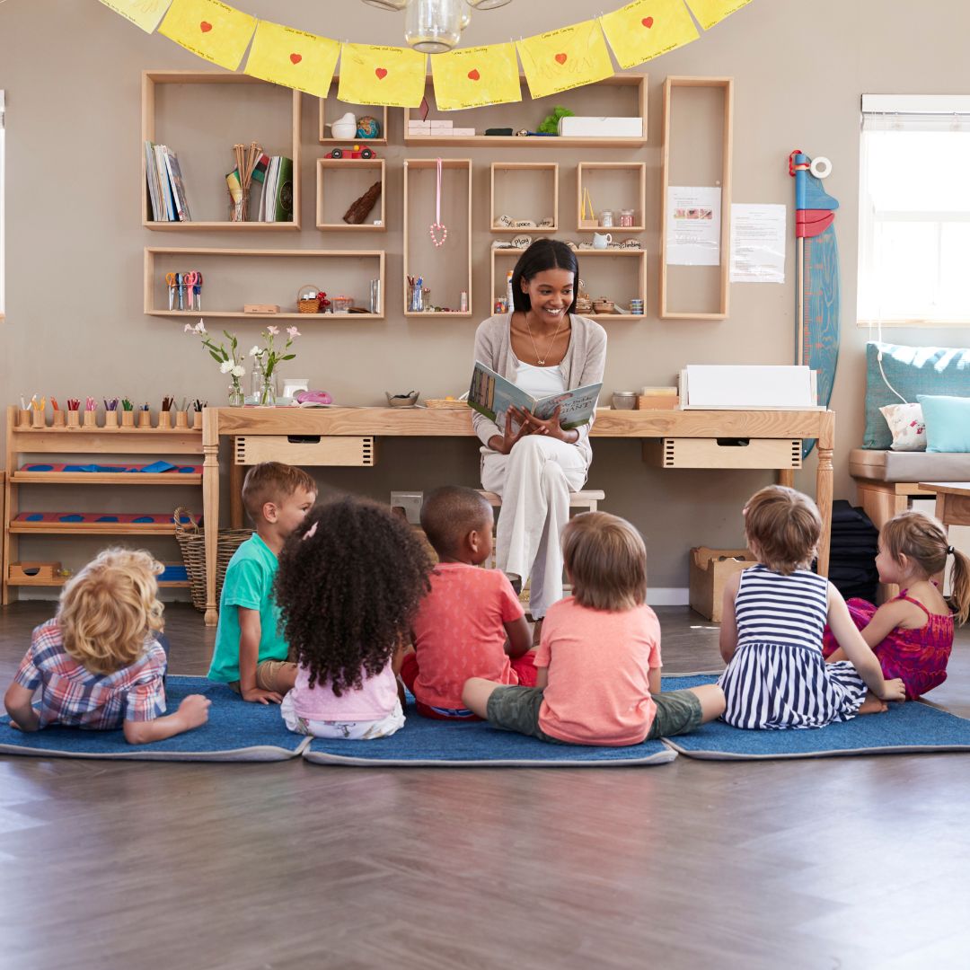 story time in Montessori class room