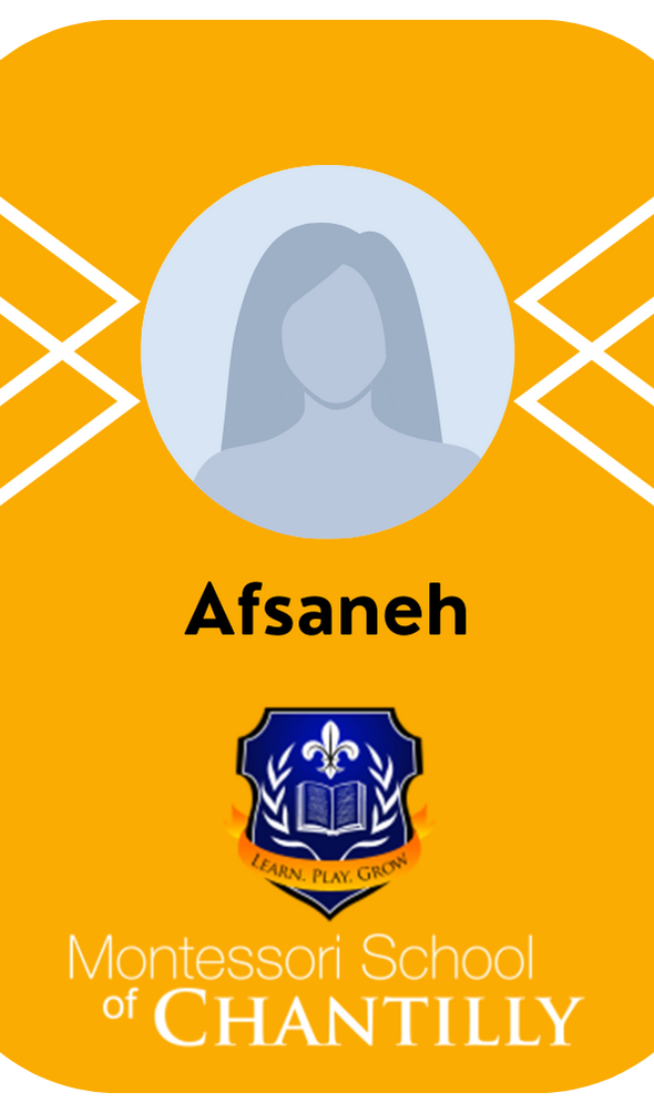 Montessori School of Chantilly Badge - Afsaneh
